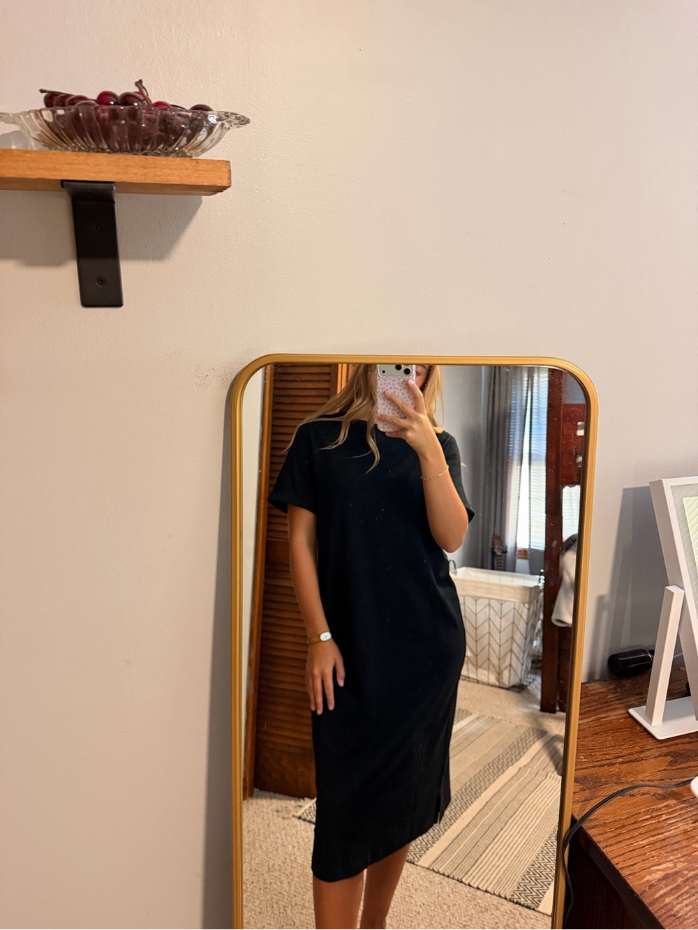 a new day Black Midi T-Shirt Dress